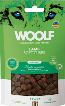 WOOLF SEMI-MOIST SOFT CUBES LAMB, 100G 