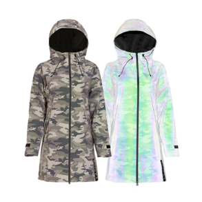 PAIKKA HUMAN VISIBILITY REGNFRAKKE, CAMO, DAME-MODEL